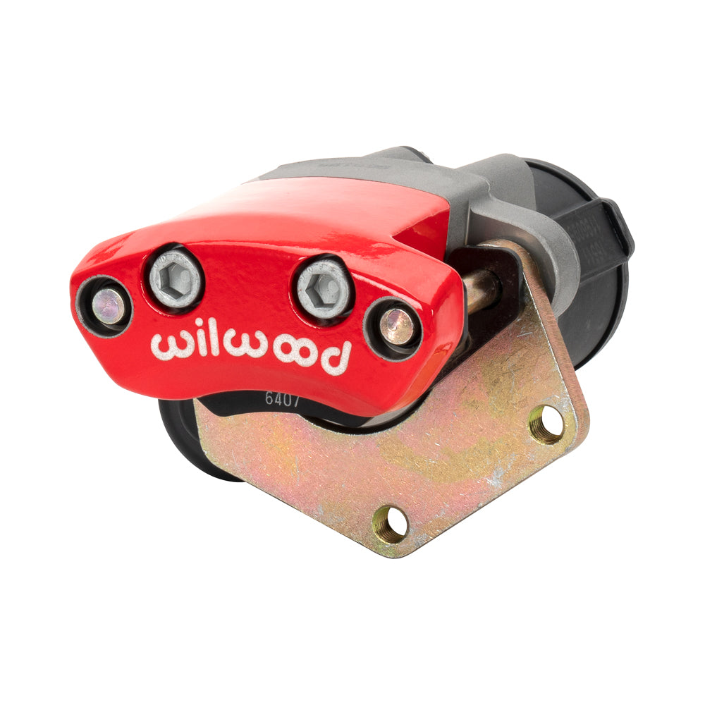 Pinza de freno Wilwood 120-15687 de freno de estacionamiento eléctrico flotante derecha 1 pistón rojo