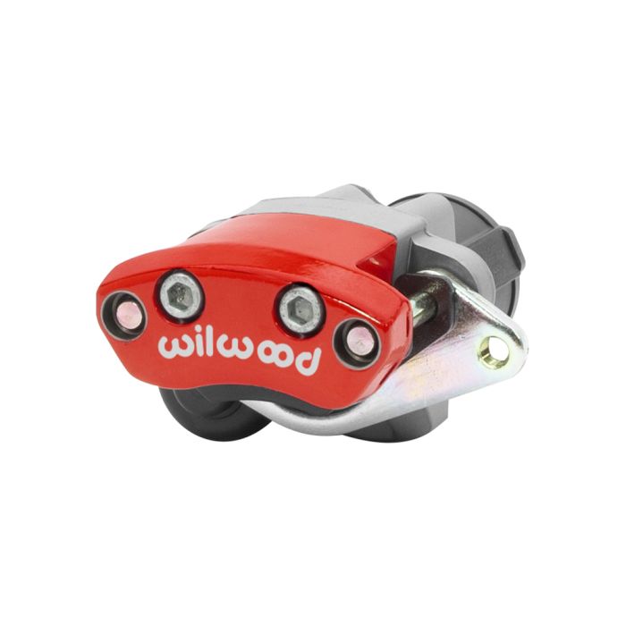 Pinza de freno de estacionamiento eléctrico Wilwood 120-15700 de montaje flotante, derecha, 1 pistón, color rojo.
