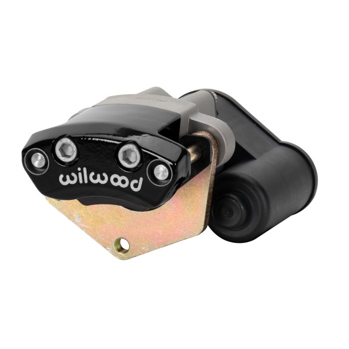 Pinza de freno de estacionamiento eléctrico Wilwood 120-16341 de montaje flotante, izquierda, 1 pistón, color negro.