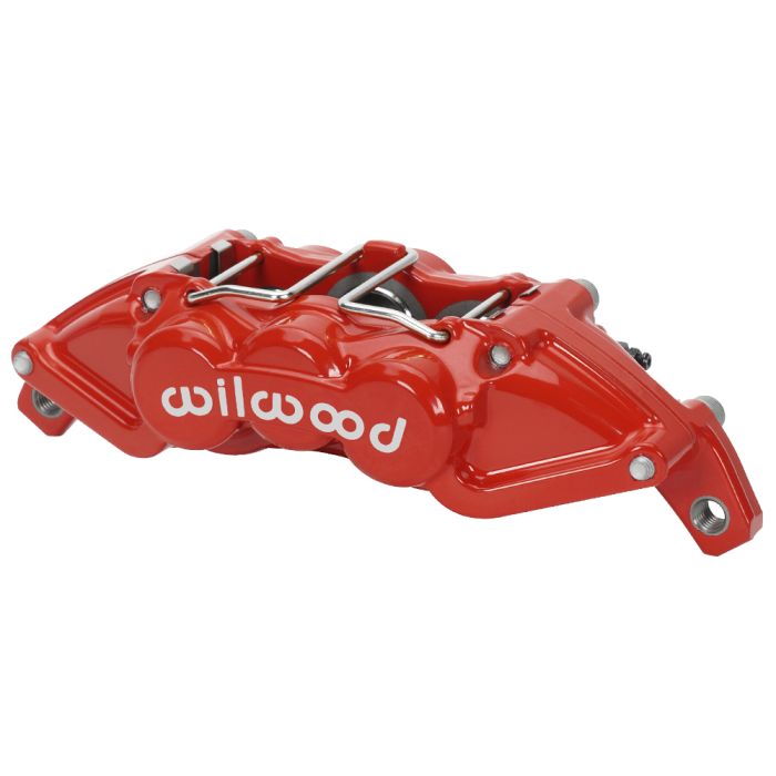 Pinza de freno Wilwood 120-16568 UTV6 de montaje universal con soporte de tuerca, 6 pistones, color rojo