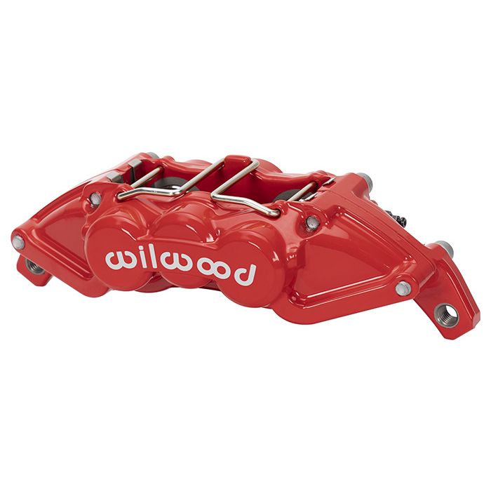 Pinza de freno Wilwood 120-16571 UTV4 de montaje universal con pernos, 4 pistones, color rojo