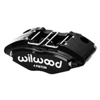 Pinza de freno radial universal Wilwood 120-8729 Powerlite de 4 pistones, color negro.