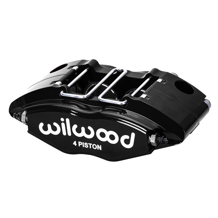 Pinza de freno radial universal Wilwood 120-8729 Powerlite de 4 pistones, color negro.