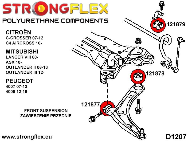 121878A: Silentblock trasero del brazo delantero SPORT