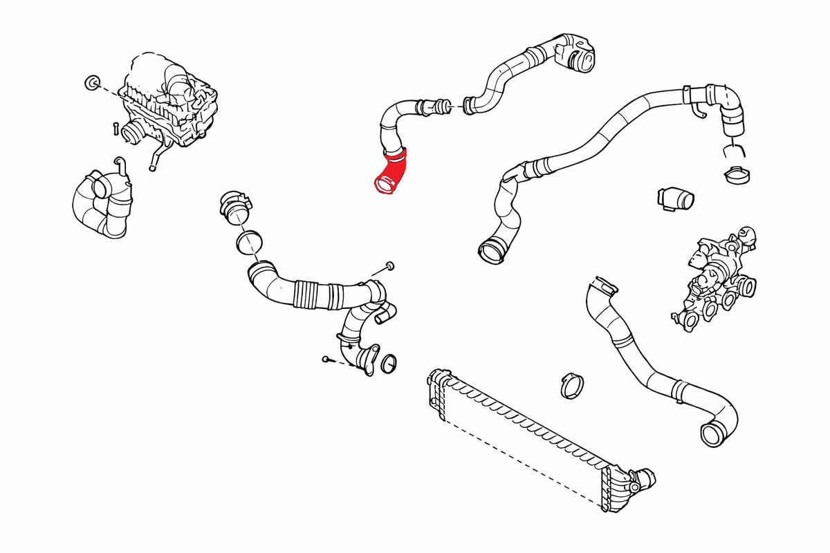 Manguito de silicona de intercooler FMIC.EU para OPEL MOVANO B RENAULT MASTER III 2.3D 144605995R