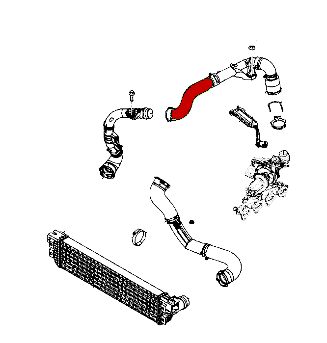 Manguito de silicona de intercooler FMIC.EU para OPEL MOVANO B RENAULT MASTER III 2.3D 144603389R