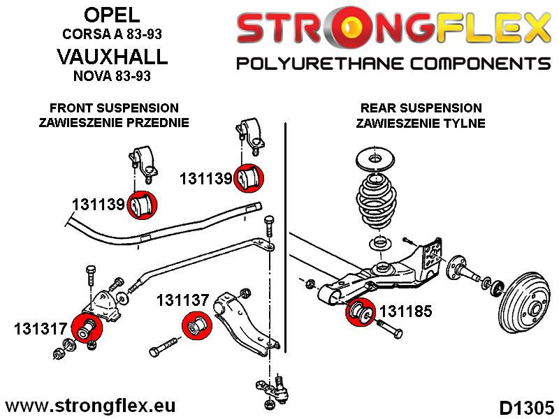 131137A: Silentblock interior de la trapecio delantera SPORT
