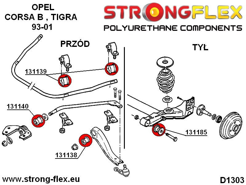 131138A: Silentblock interior del brazo de suspensión delantero SPORT