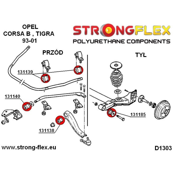 131138B: Front suspension arm inner bushing