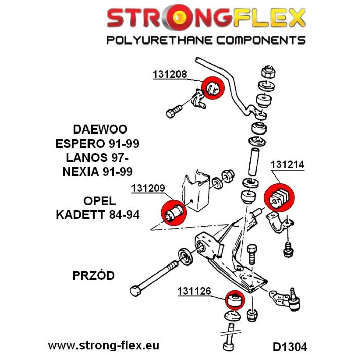131214B: Front suspension arm rear bush