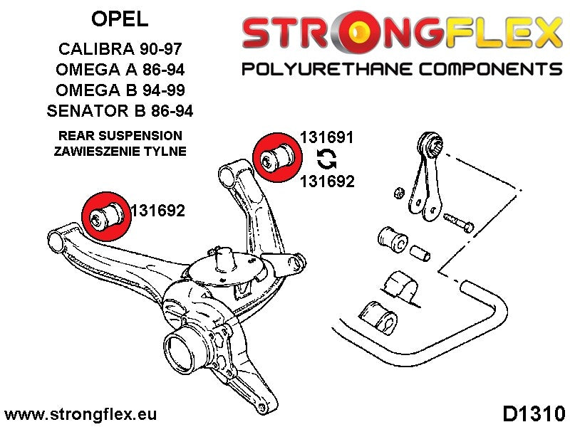131691A: Silentblock de brazo trasero excéntrico SPORT