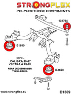 131784B: Silentblock del soporte trasero del diferencial