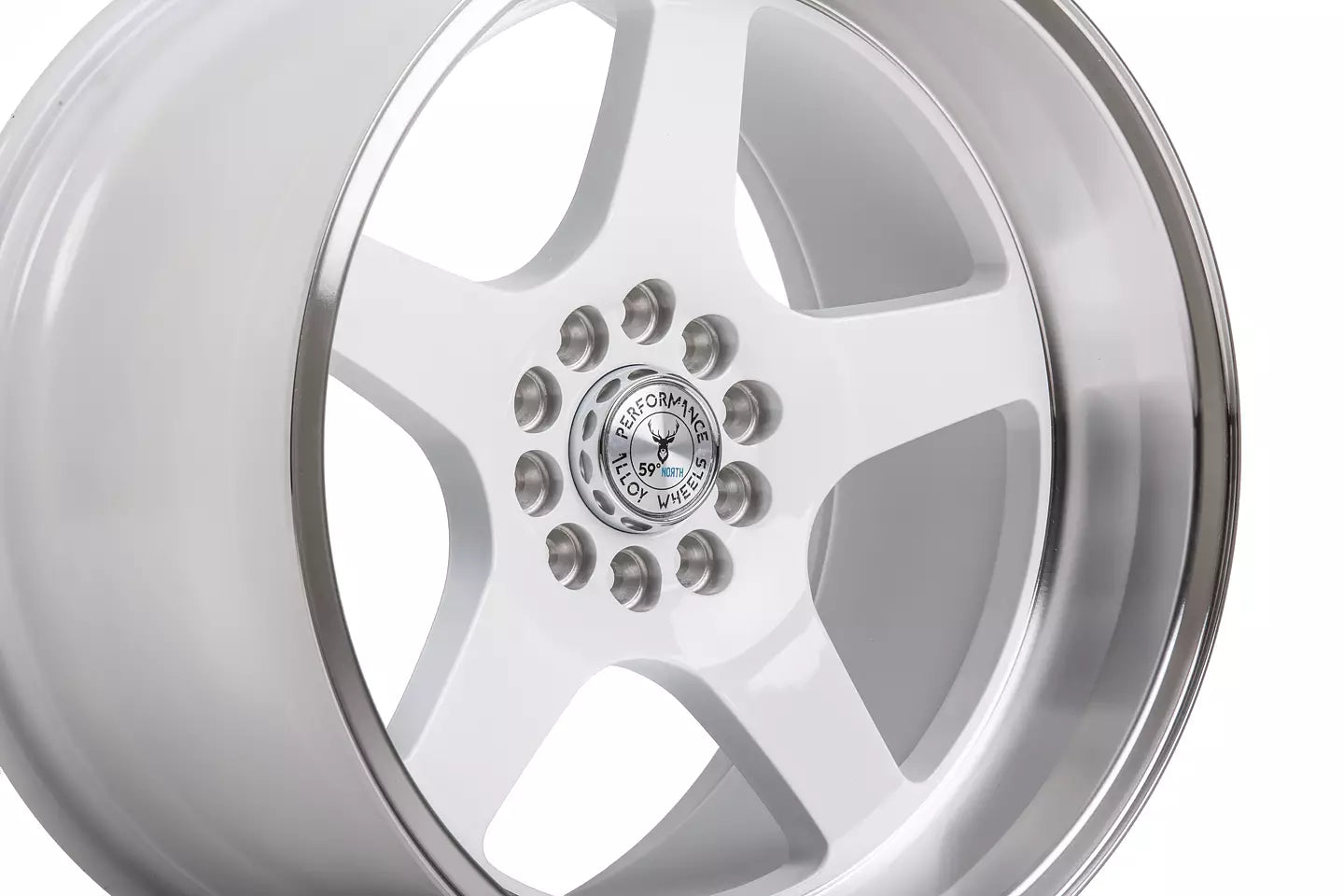 59°North Wheels D-004 9,75x18" ET-5 5x114,3/5x120 White/polished
