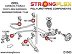 136052A: Kit de silentblocks de suspensión delantera SPORT