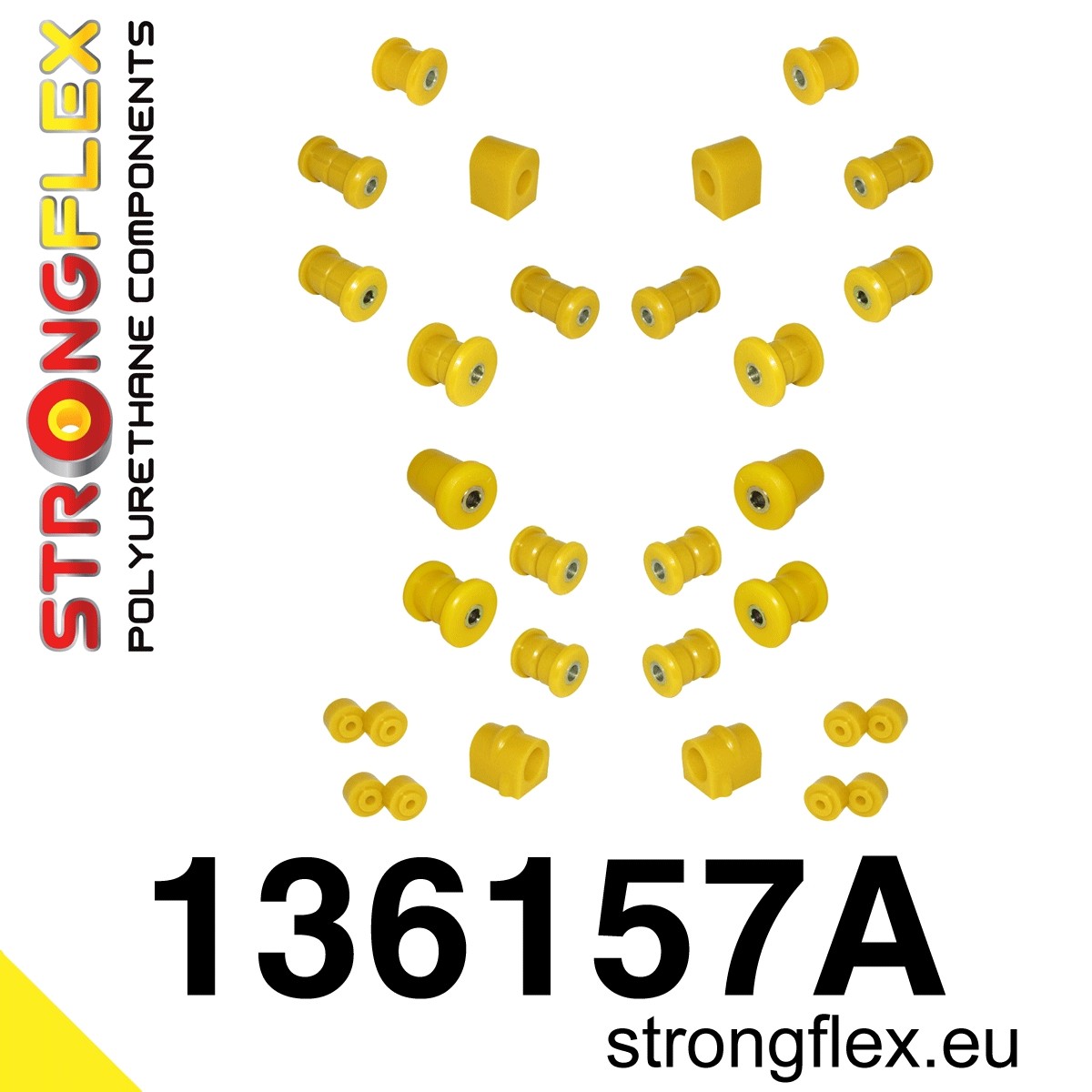 136157A: Kit completo de silentblocks de poliuretano para suspensión SPORT