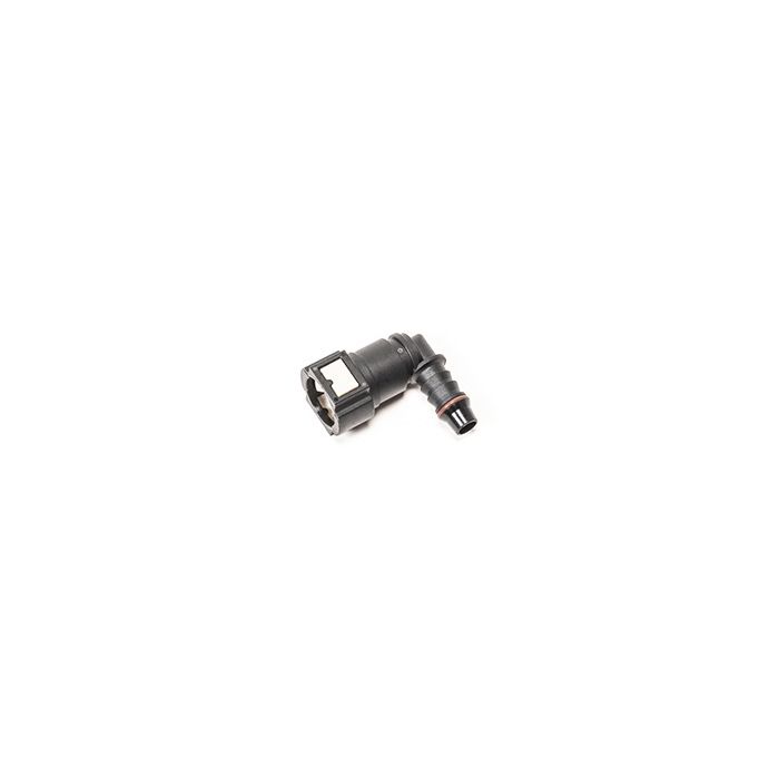 10mm SAE female to 3/8 in. 90° connector. Radium Engineering