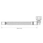 In-Tank 350mm fuel hose : SAE 9.49 90° - ID8