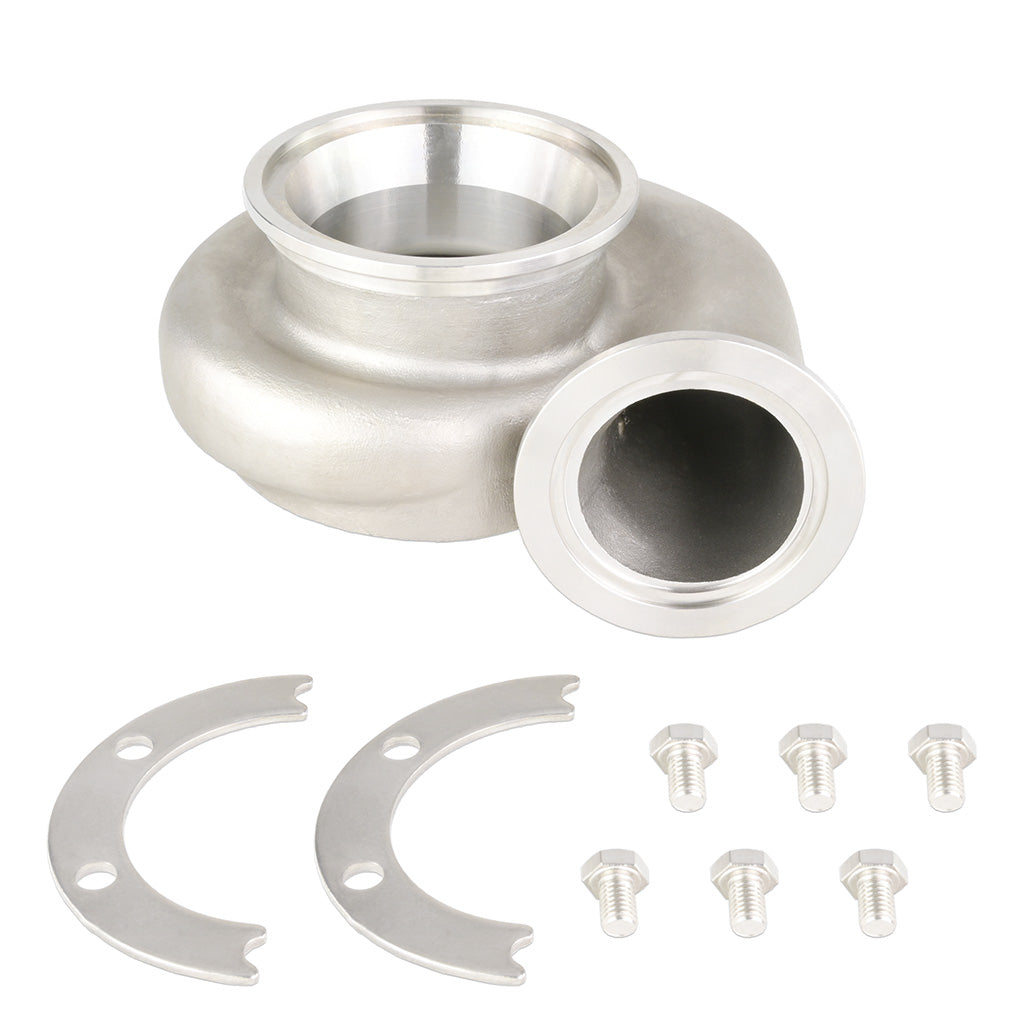 Carcasa de turbina JRspec GT35 / GTX35 de acero inoxidable Dual V-band TH A/R 0,82
