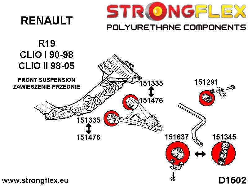 151335B: Silentblock del brazo inferior delantero