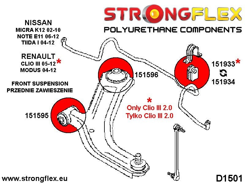 151595B: Silentblock delantero del brazo delantero