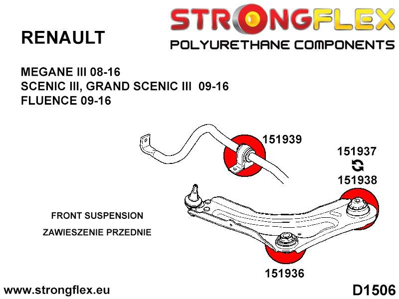 151938B: Silentblock del brazo delantero - trasero 70 mm