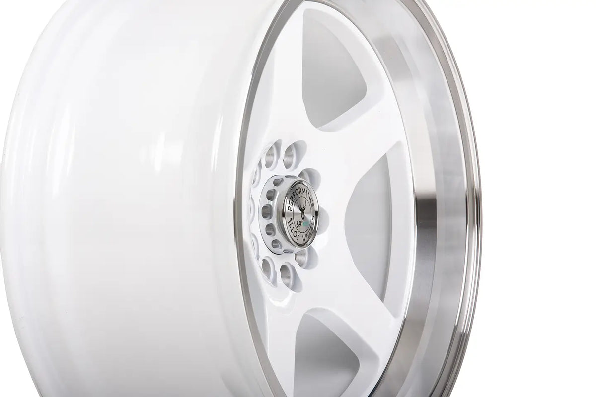 59°North Wheels D-004 8.5x17" ET10 5x100/5x108 white/polished lip