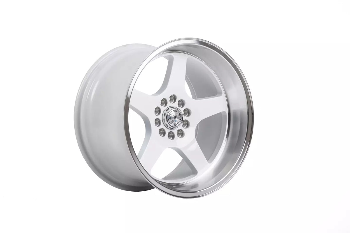 59°North Wheels D-004 11x18" ET15 5x114/5x120 white/polished lip