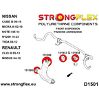 156081A: Kit de silentblocks SPORT de la suspensión delantera para Nissan Cube Micra Note Tiida Renault Clio Modus