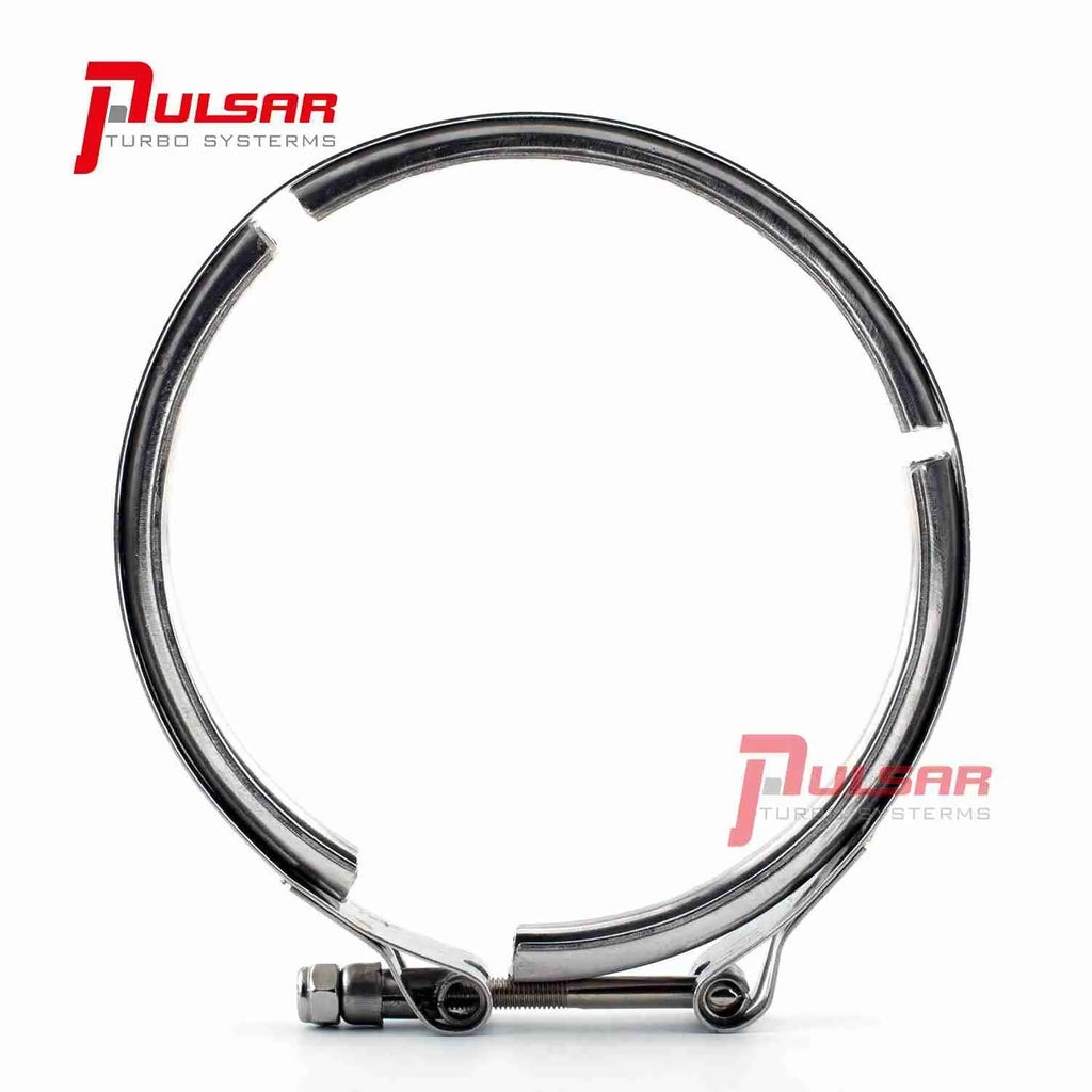 Kit de brida y abrazadera Pulsar PSR de acero inoxidable para turbo 400 T6 de 5" a 4"