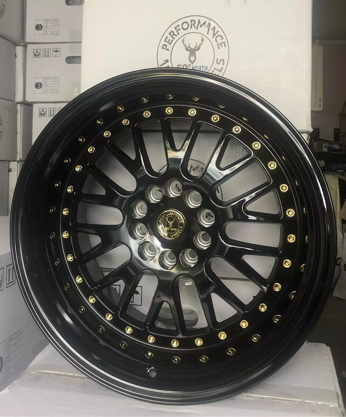 59°North Wheels D-003 11x18" ET15 5x114/5x120 Gloss Black