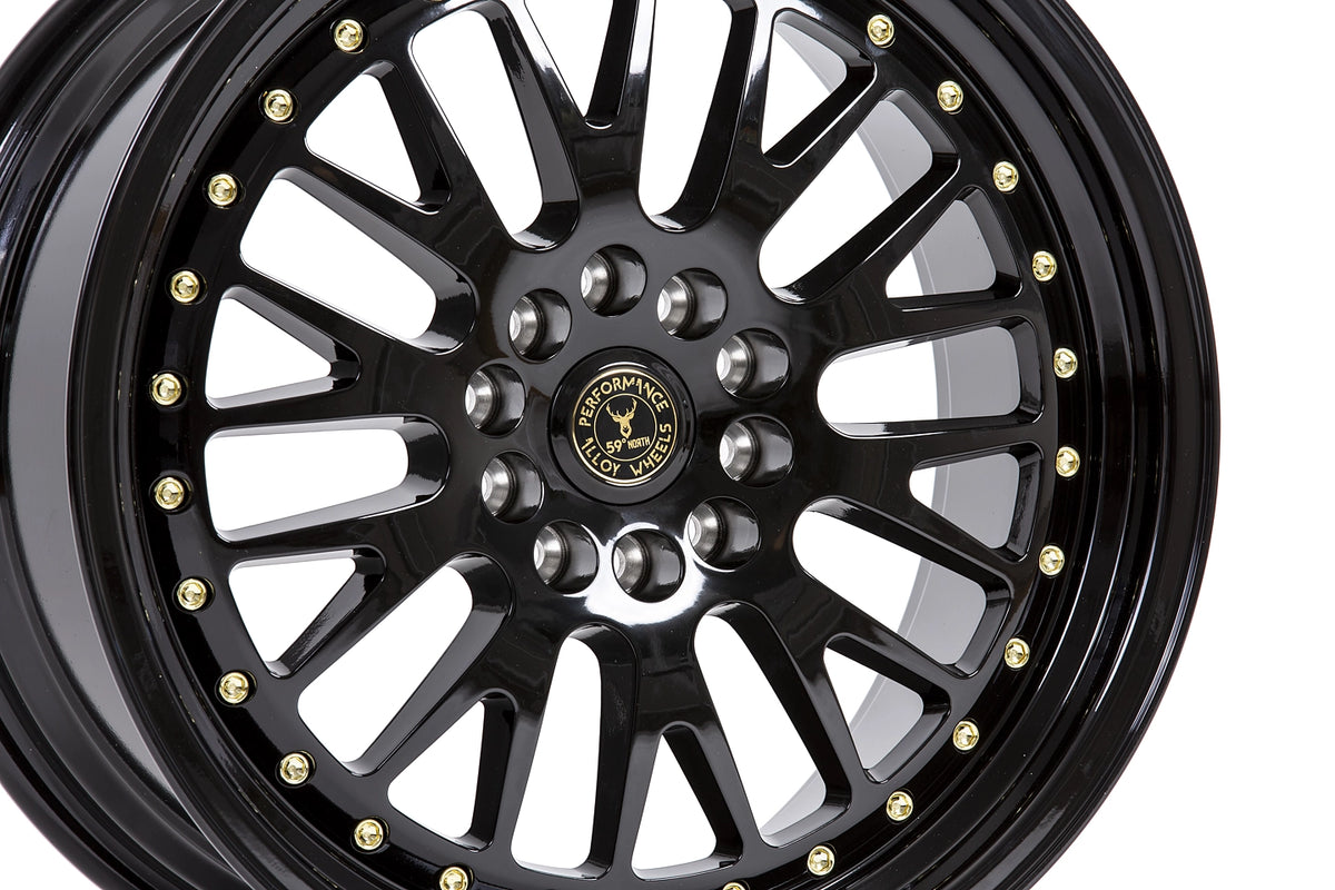 59°North Wheels D-003 9.5x18" ET20 5x114/5x120 Gloss Black