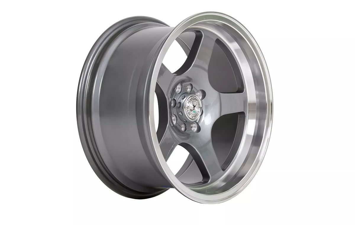 59°North Wheels D-004 8.5x17" ET10 4x100/4x114.3 Glossy gunmetal/polished lip