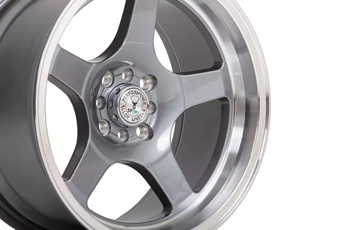 59°North Wheels D-004 8,5x17" ET10 4x100/4x114,3 Glossy gunmetal/polished lip