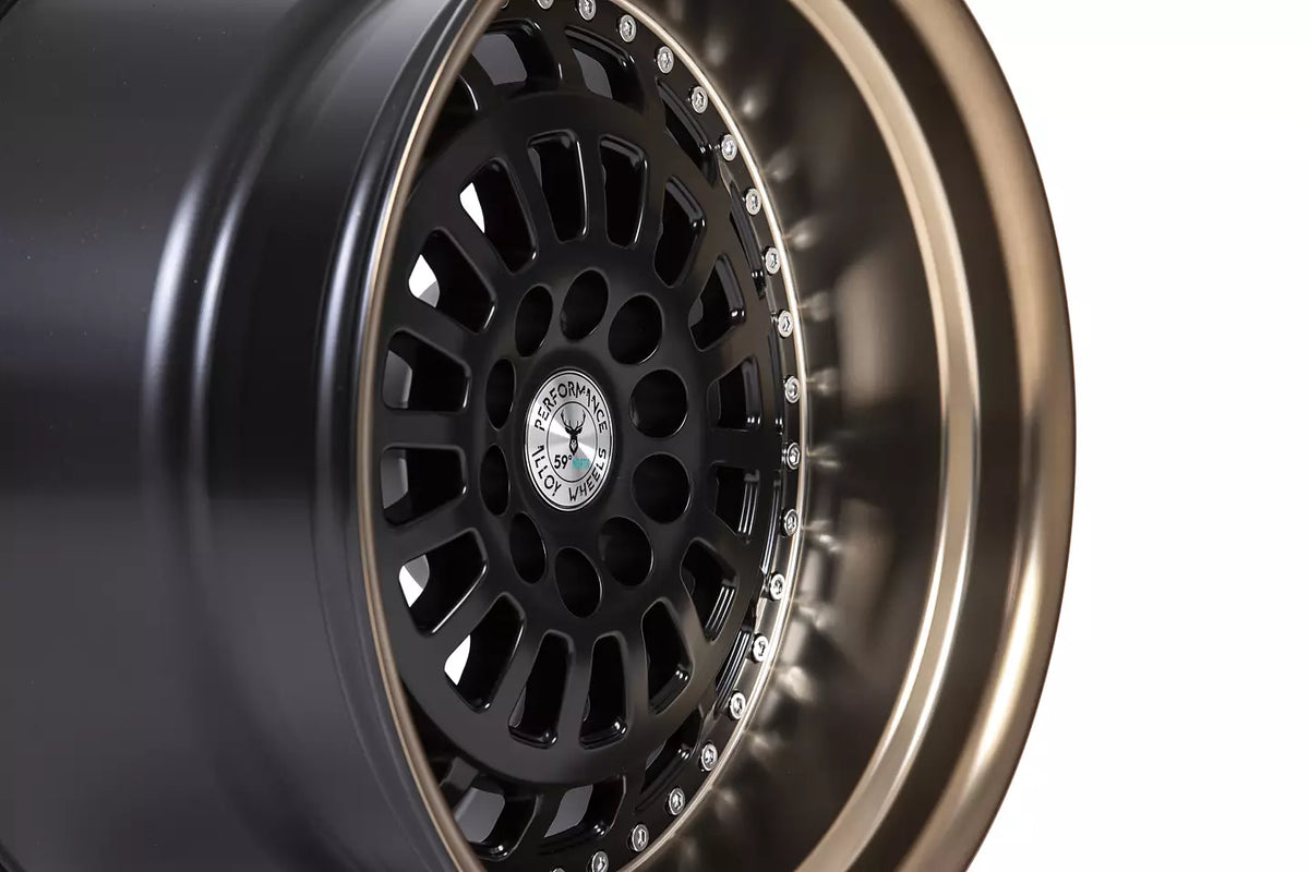 59°North Wheels D-007 9.5x19" ET25 5x114.3/5x120 Matte Black/Bronze Lip