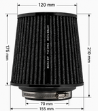 Filtro de aire cónico FMIC.Pro longitud 175 mm diámetro 70 mm