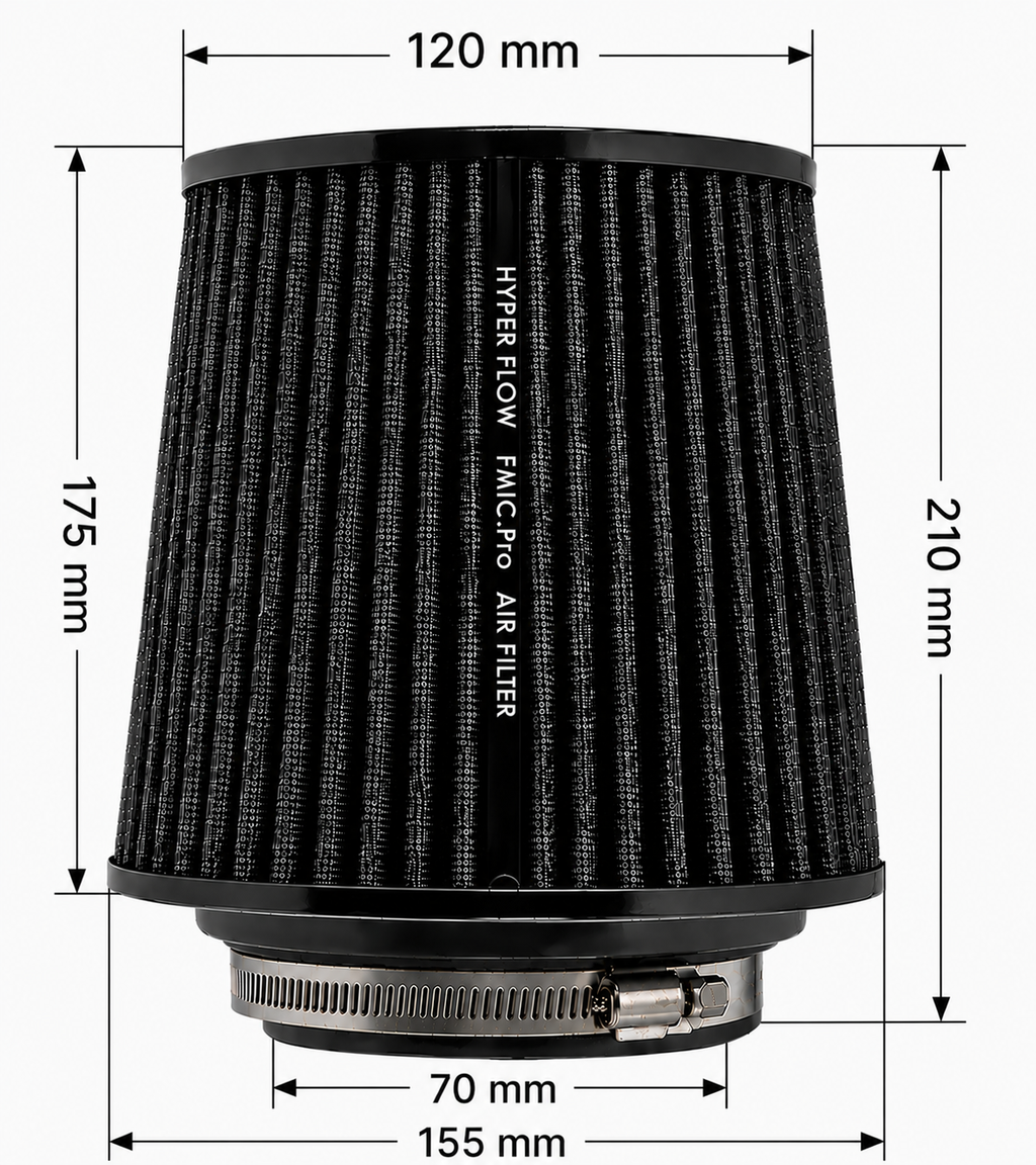 Filtro de aire cónico FMIC.Pro longitud 175 mm diámetro 70 mm