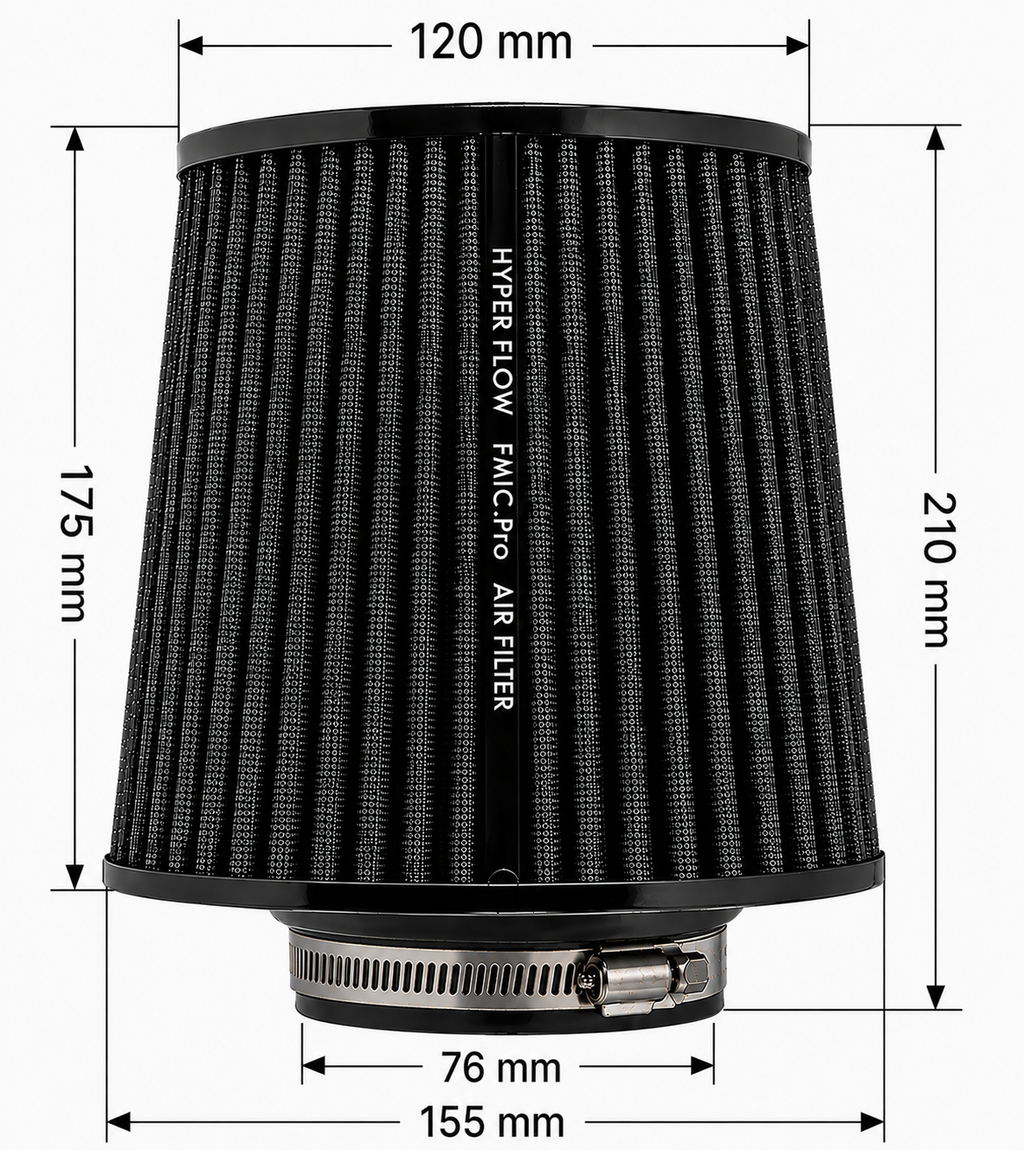 Filtro de aire cónico FMIC.Pro longitud 175 mm diámetro 76 mm