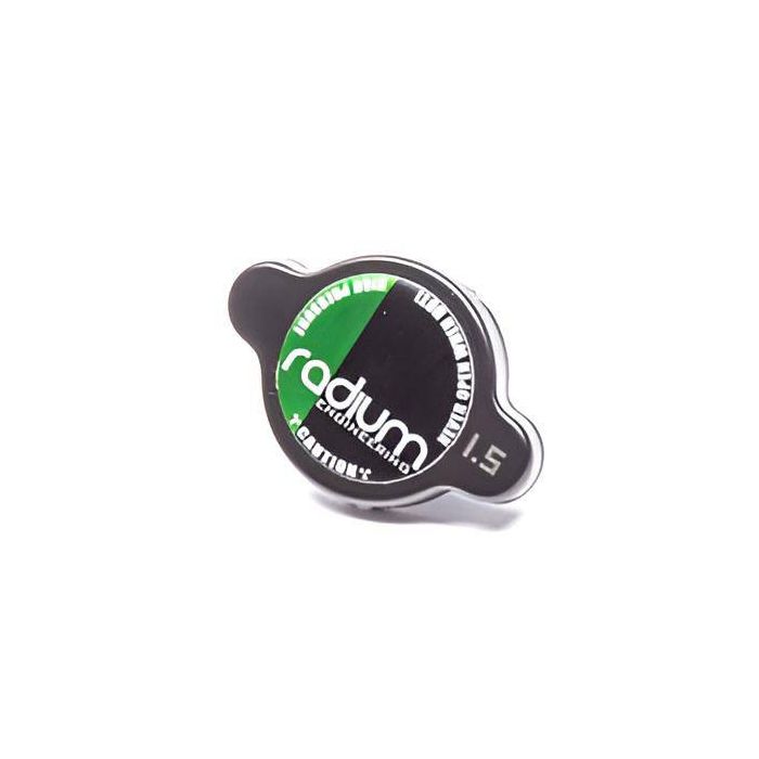 Tapón de radiador tipo A de 1,5 bar, Radium Engineering, color negro.