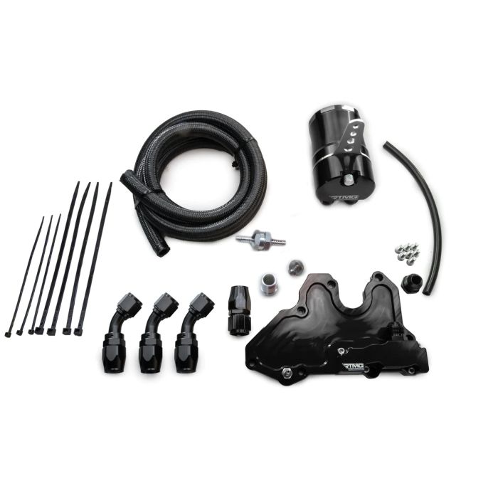 RTMG Performance AN10 Oil Catch Can Kit for 1.8/2.0 TSI EA888.3 Small Black