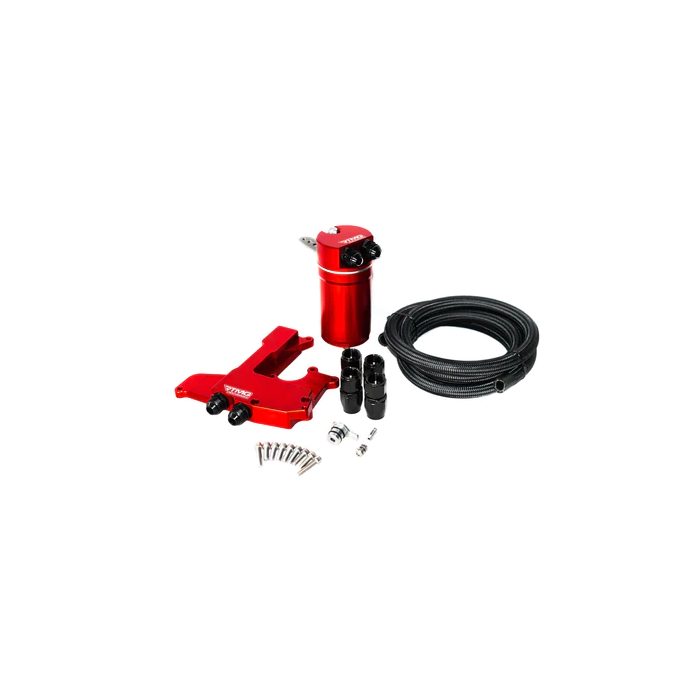 RTMG Performance Large Oil Catch Can Kit for 1.8 / 2.0 TSI - Black 17mm