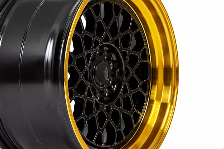 59°North Wheels D-008 9,5x18" ET22 5x114,3/5x120 gloss black/hypergold lip