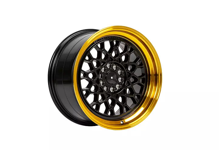 59°North Wheels D-008 9,5x18" ET22 5x114,3/5x120 gloss black/hypergold lip