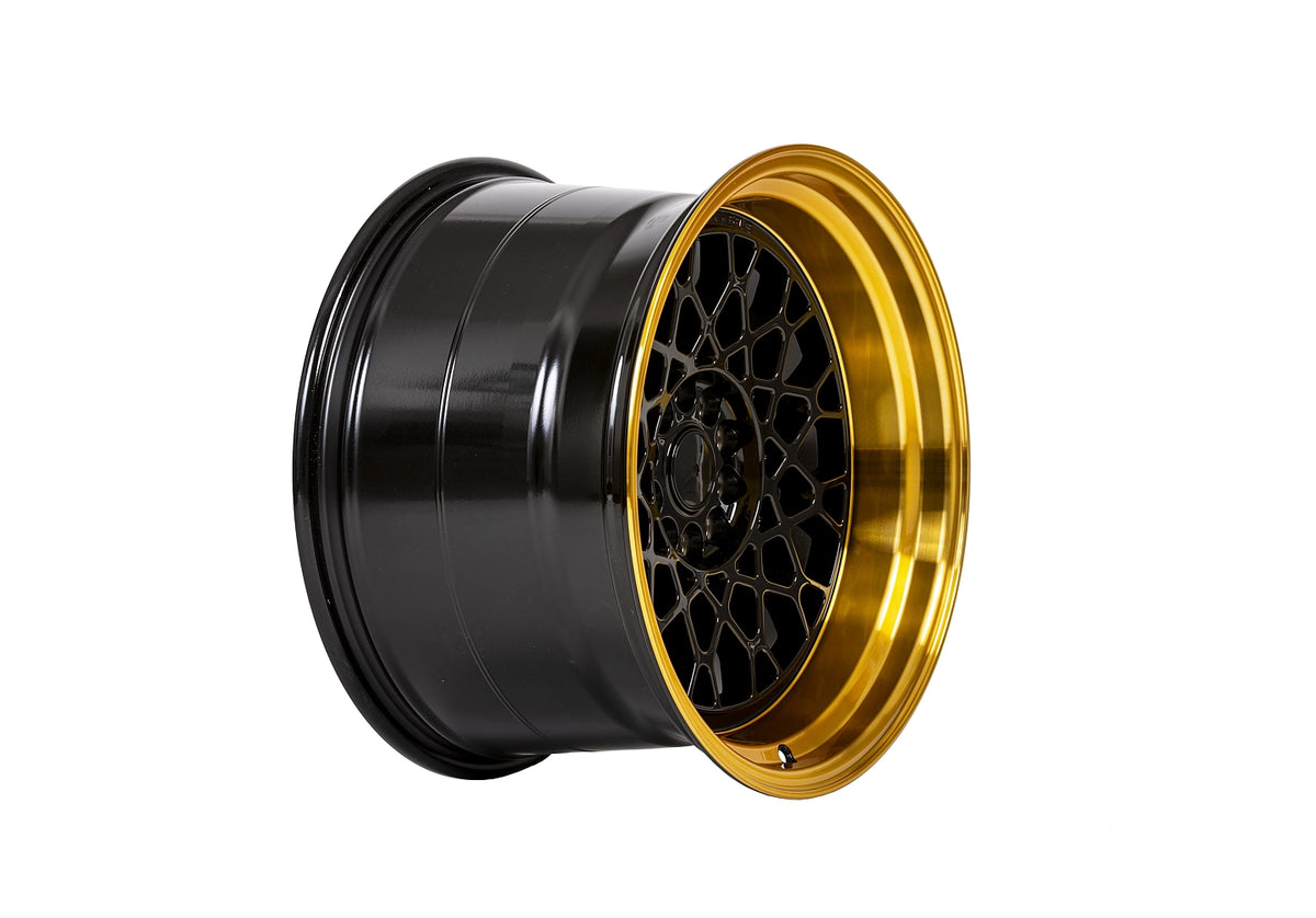 59°North Wheels D-008 8.5x18" ET35 5x114.3/5x120 gloss black/hypergold lip