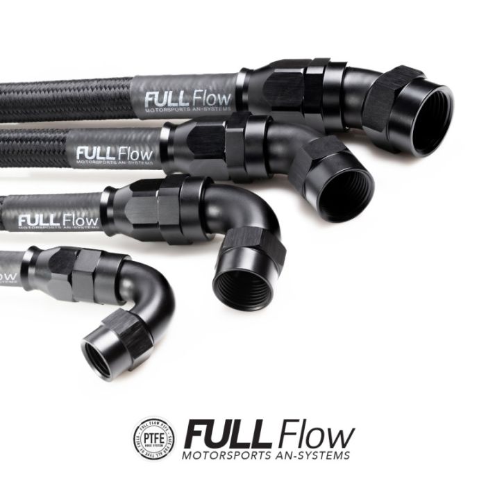 Nuke Performance Black Nylon and Stainless Steel Braided PTFE Fuel Hose, AN6, 2 m (6.5 ft)