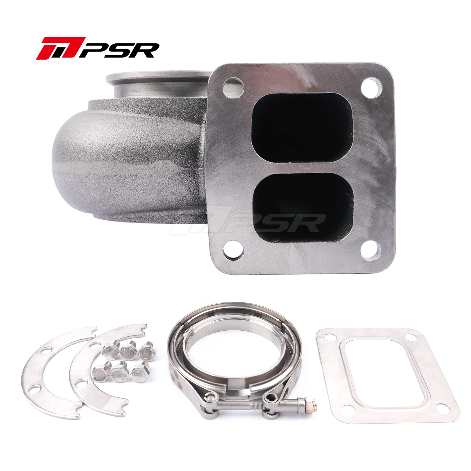 Carcasa de turbo Pulsar PSR de fácil instalación, rodamientos de bolas Precision PTE Turbo 6870 1.0A/R T4, entrada dividida, salida V-Band