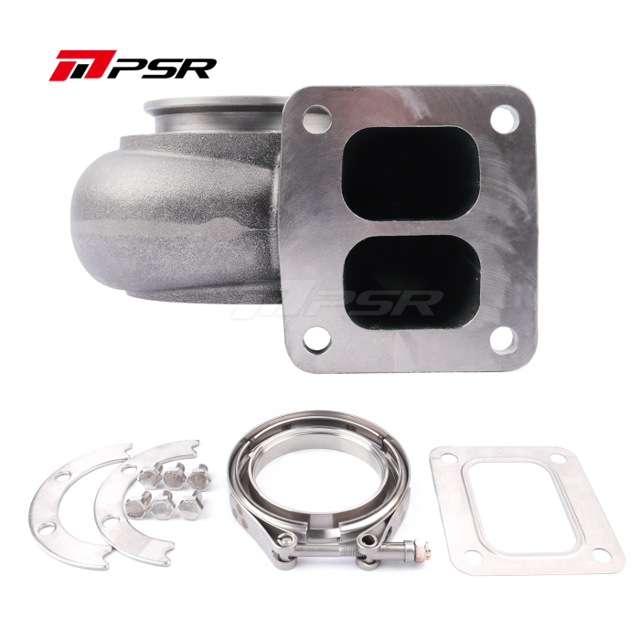 Carcasa de turbo Pulsar PSR de fácil instalación, rodamientos de bolas Precision PTE Turbo 6870 1.0A/R T4, entrada dividida, salida V-Band