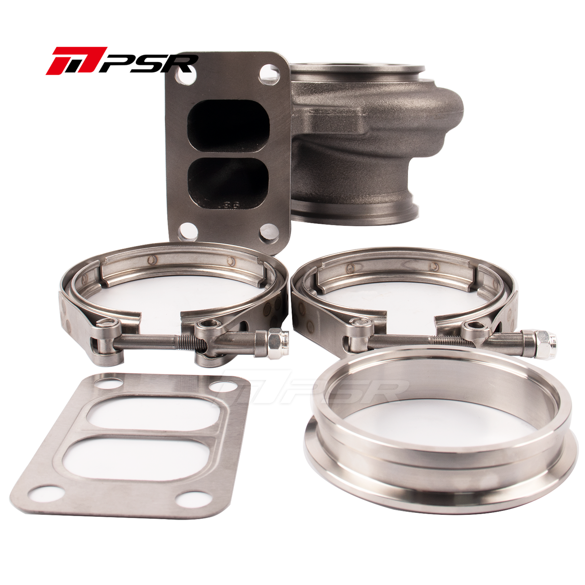 Carcasa de turbina Pulsar PSR 62G para turbos 5862G 6262G 6862G T3 entrada dividida salida V-Band 0,86A/R