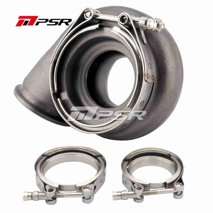 Carcasa de turbo Pulsar PSR 62G para turbos 5862G, 6262G y 6862G, doble banda en V, 1.01 A/R, rotación inversa.