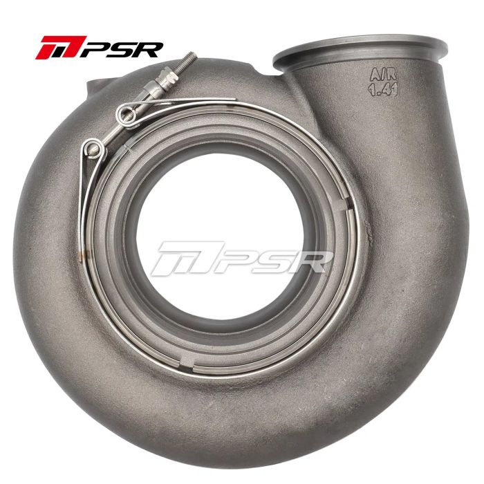 Carcasa de turbo Pulsar PSR PRO con doble abrazadera en V de 1.09 A/R para turbos PRO88 / PRO98 / PRO106