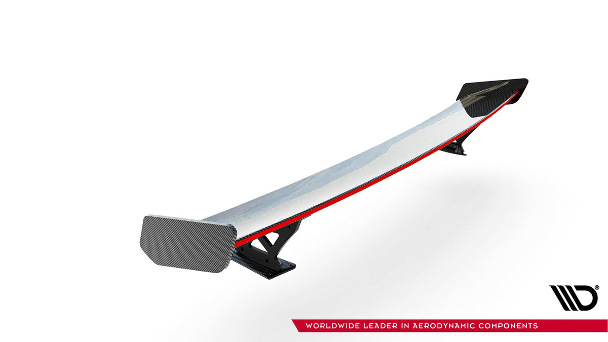 Alerón de carbono con soportes externos + LED para Audi A3 / A3 S-Line / S3 / RS3 Sedan 8V / 8V Facelift
